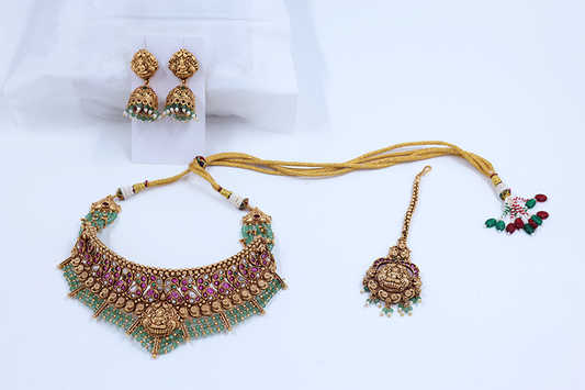 Regal Temple Bridal Necklace Set