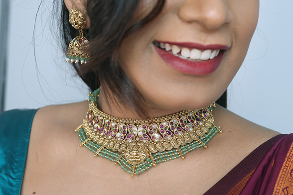 Regal Temple Bridal Necklace Set