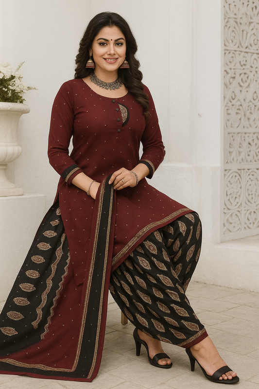 Fascinating Maroon Kurta Set