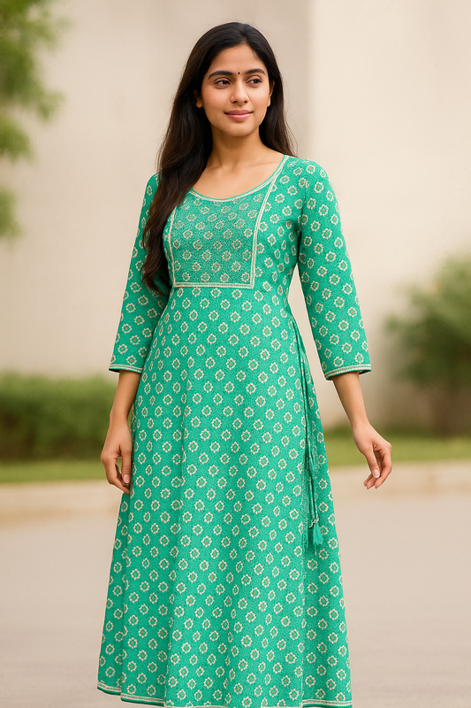 Captivating Turquoise Blue Floral Maxi Dress
