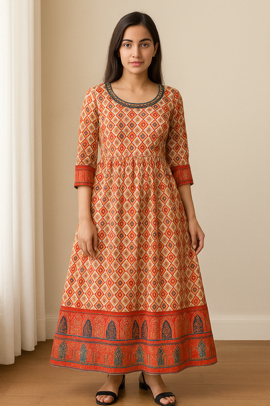 Sunset Orange Maxi Dress