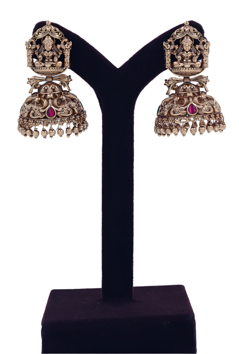 Antique Temple Jhumka Earrings