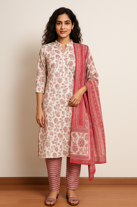 Stunning Floral Bliss Kurta Set