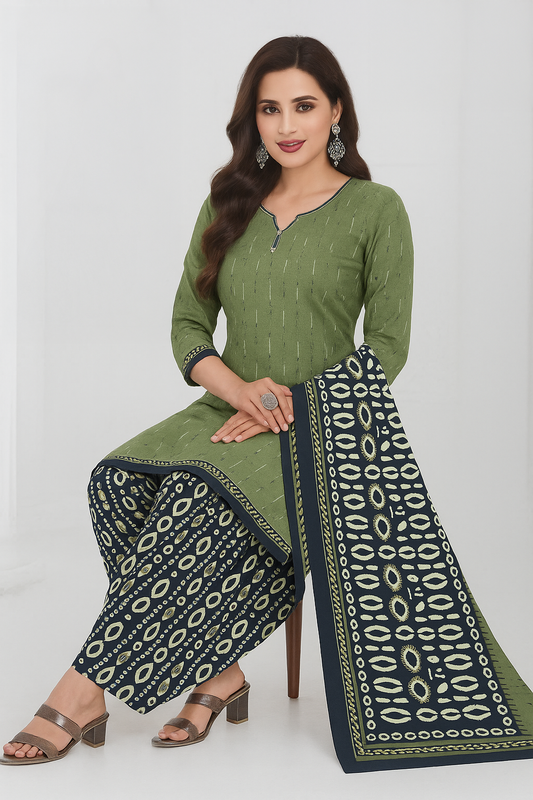 Graceful Olive Green Kurta Set