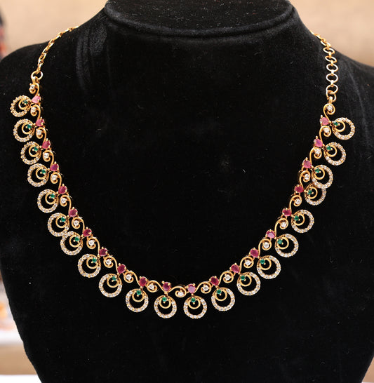 Peacock's Pride Gemstone Necklace