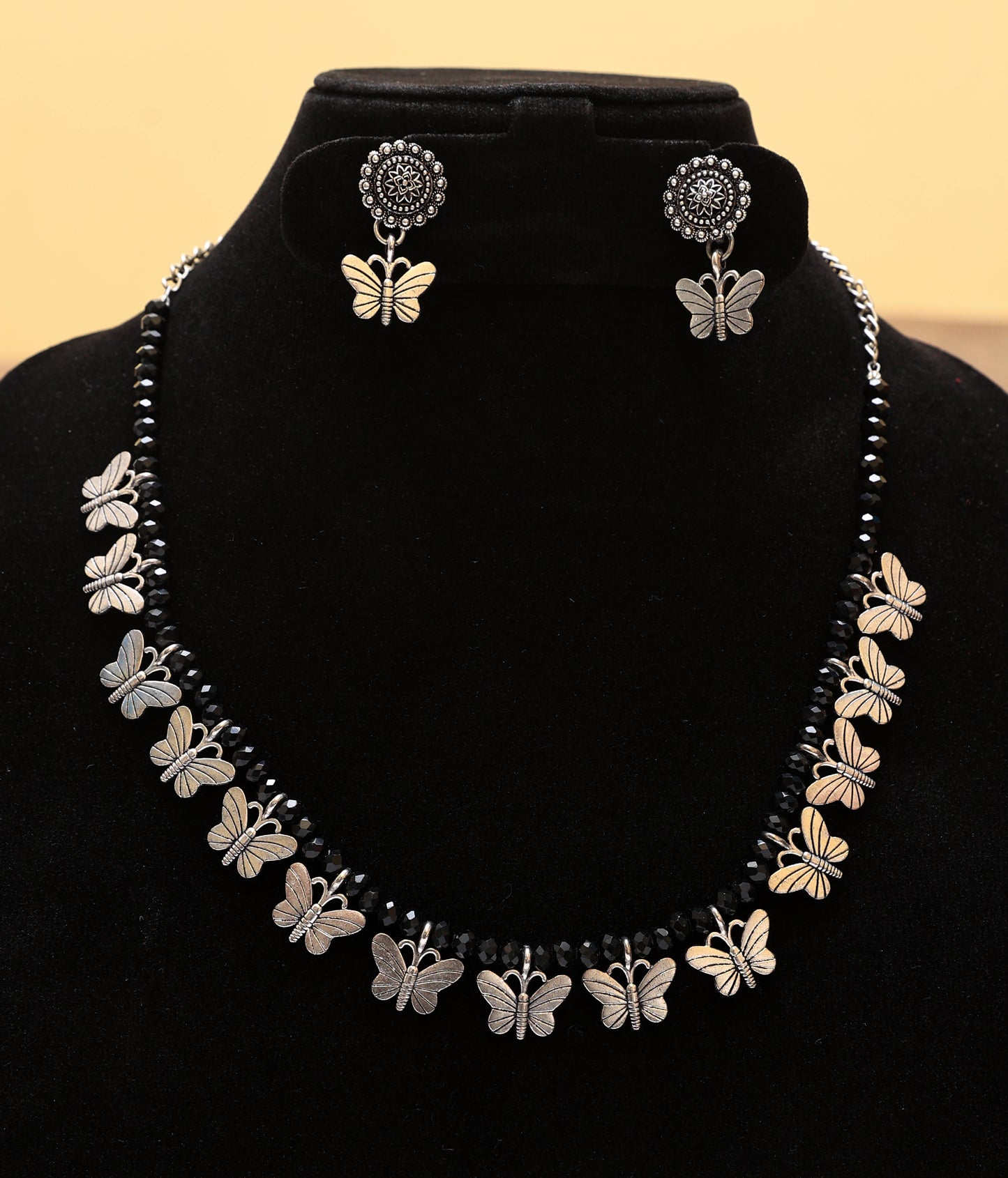 Whimsical Butterfly Charm Necklace Set