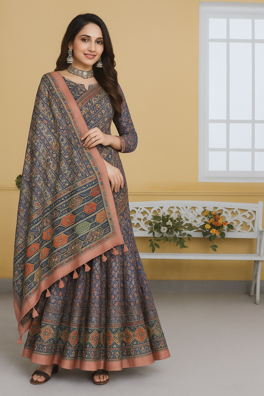 Vibrant Harmony Pre Draped Saree