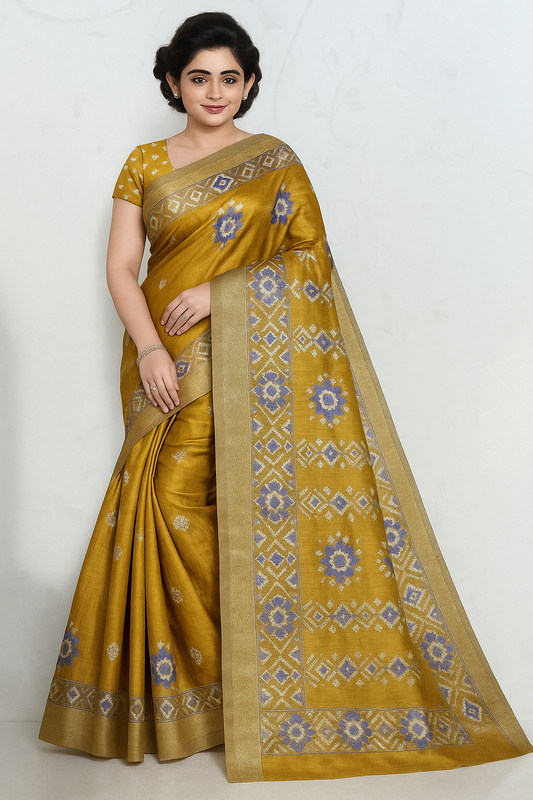 Luxe Yellow Pre Draped Saree
