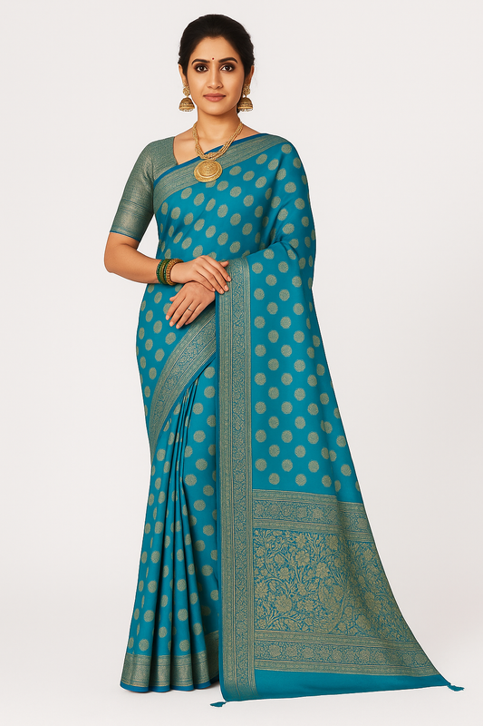 Blue saree