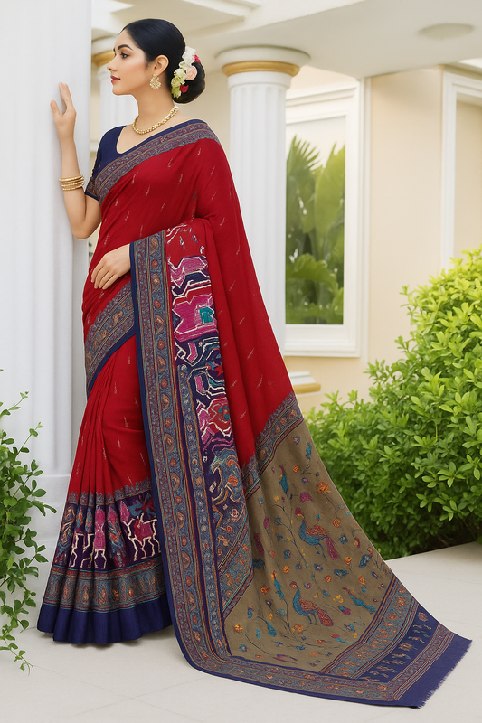 Royal era red saree