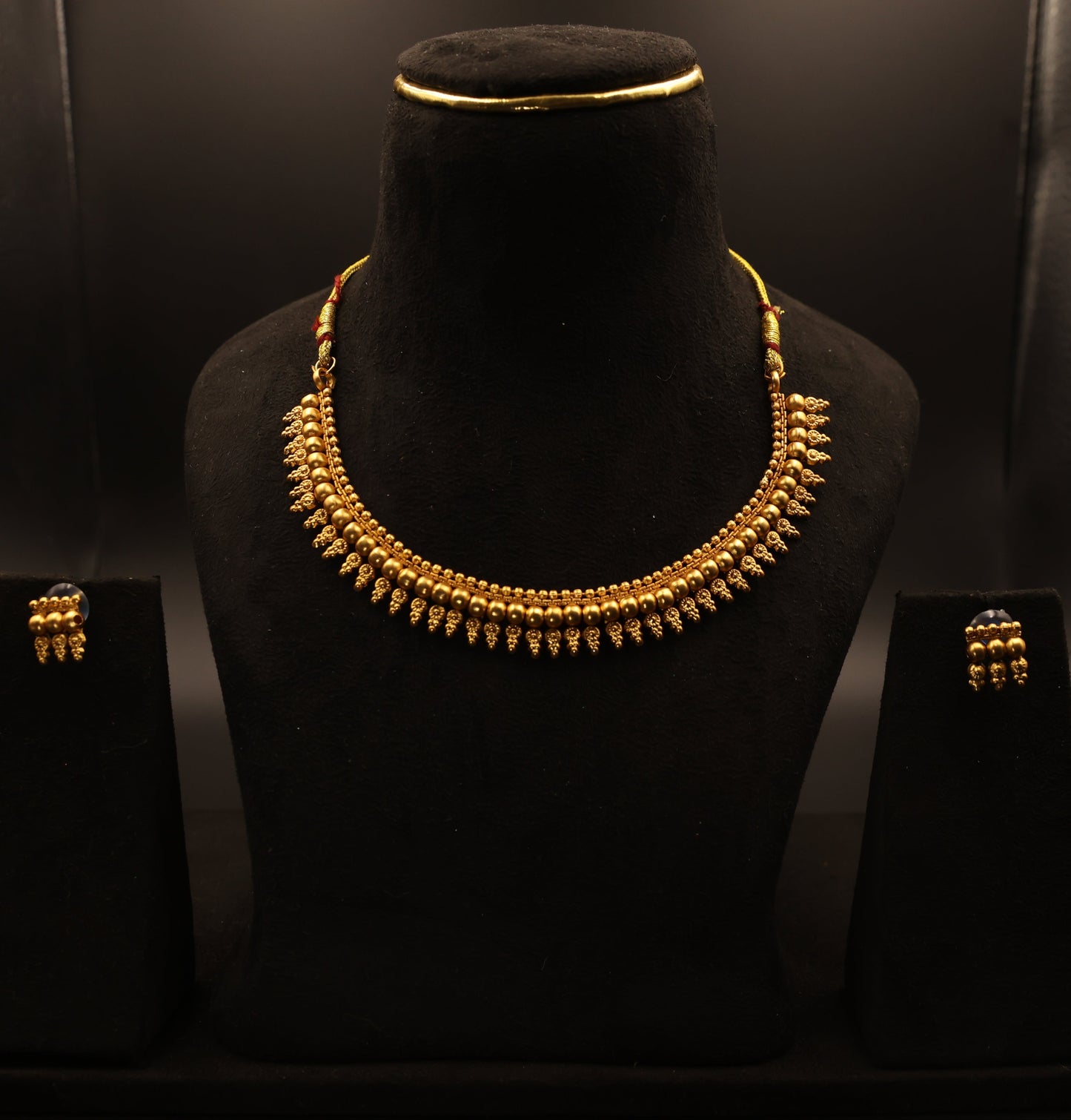 traditional gold plated necklace set