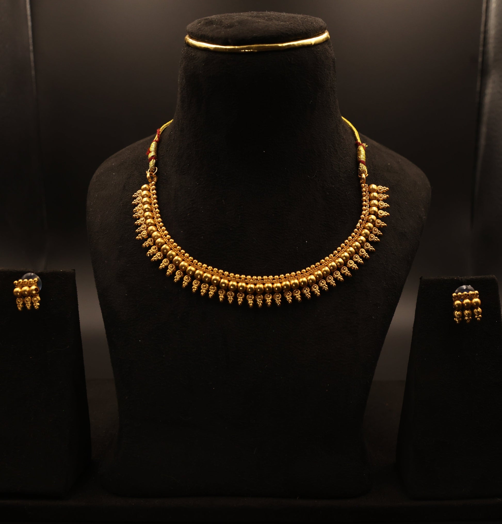 traditional gold plated necklace set